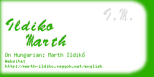 ildiko marth business card